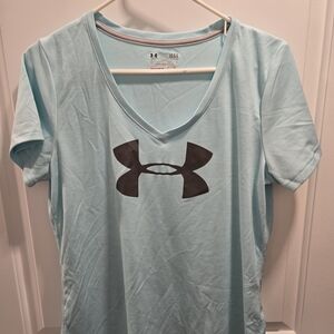 Under Armour Women's Sky Blue V-Neck Tee